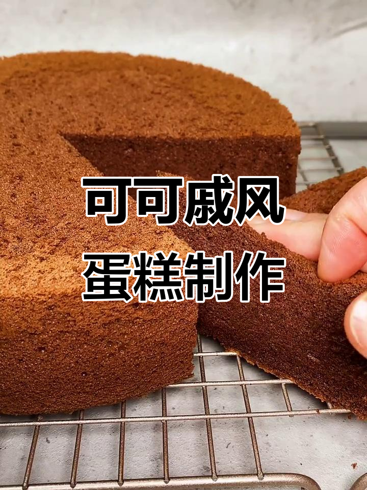 八寸可可戚风蛋糕，香浓巧克力与松软蛋糕完美结合