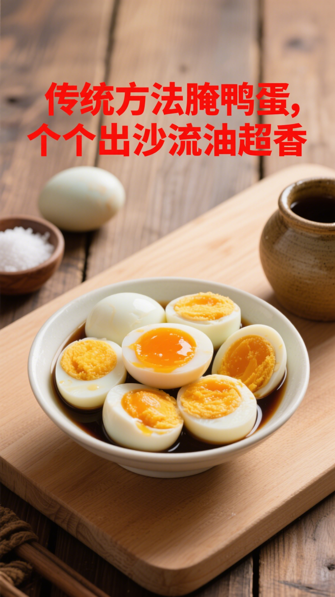传统方法腌鸭蛋,个个出沙流油超香