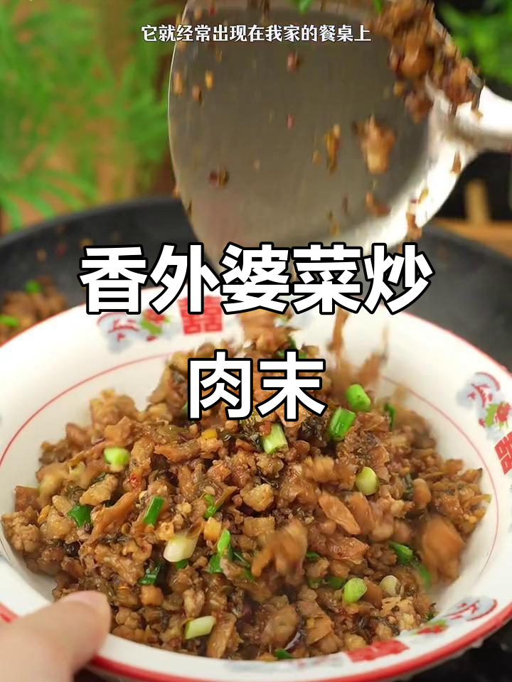 外婆菜炒肉末,怎么吃都香!家常味十足
