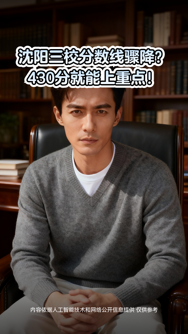 沈阳三校分数线骤降?430分就能上重点!