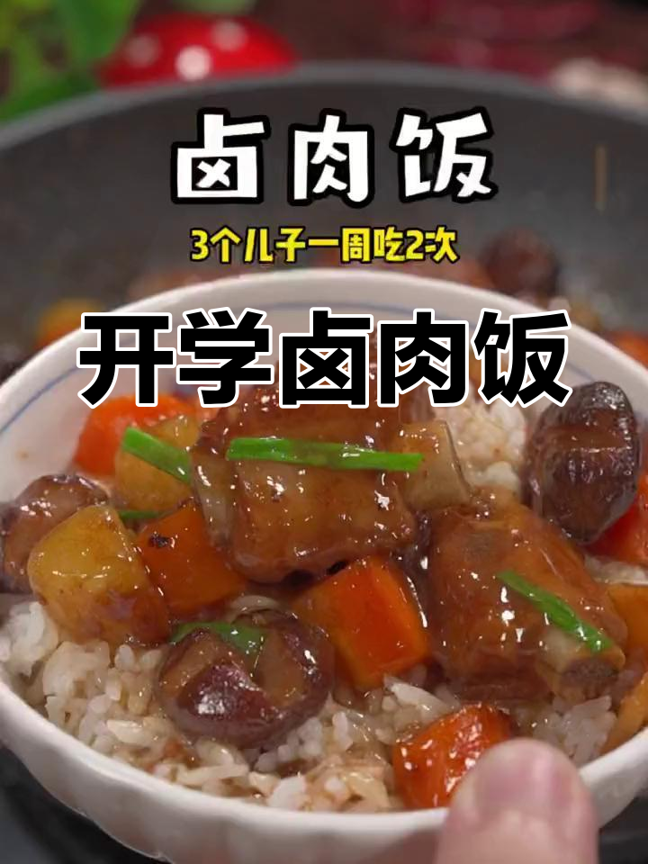 开学必备卤肉饭,排骨香浓,拌米饭孩子能吃两碗!