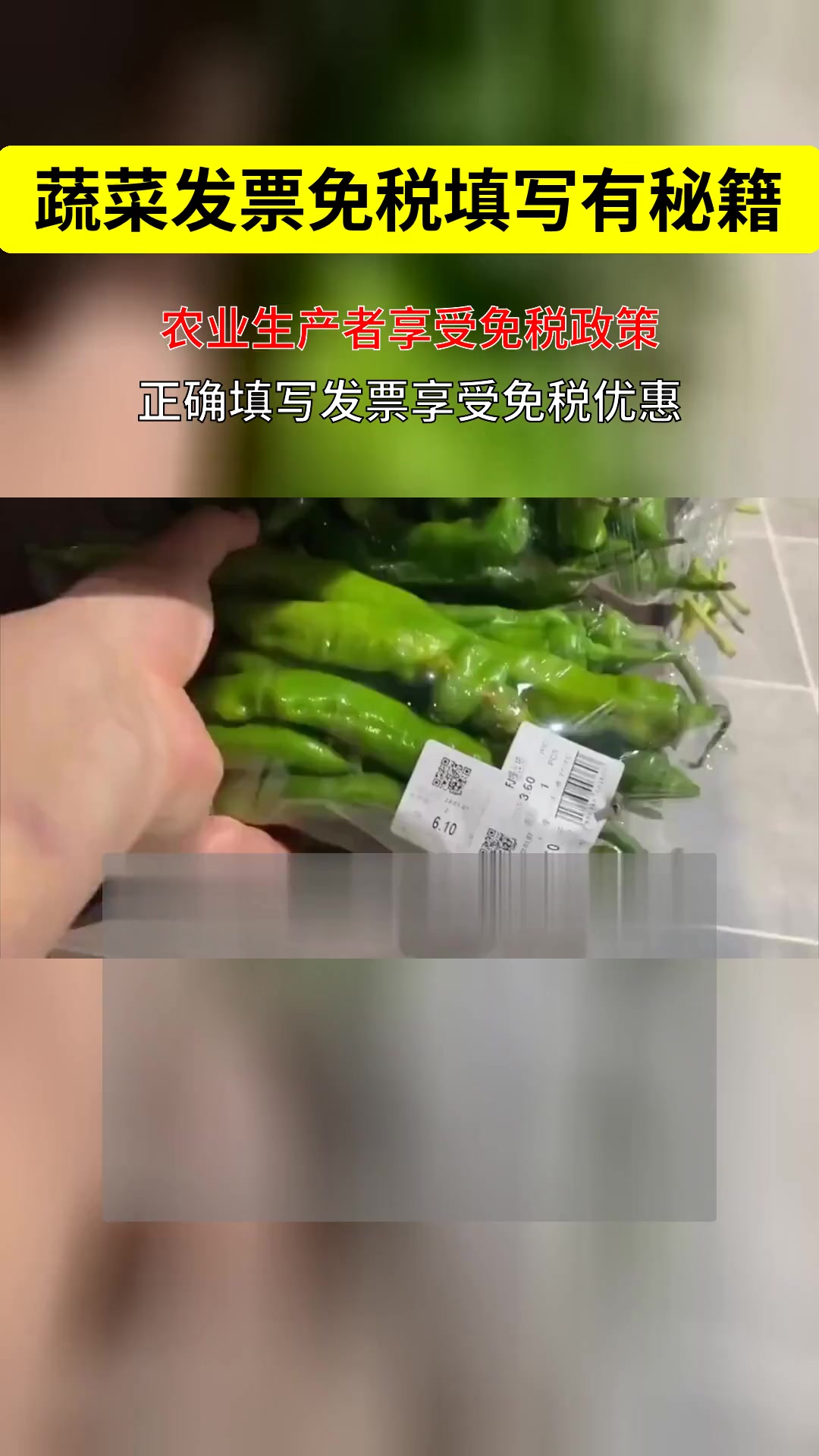 蔬菜发票免税填写秘籍!