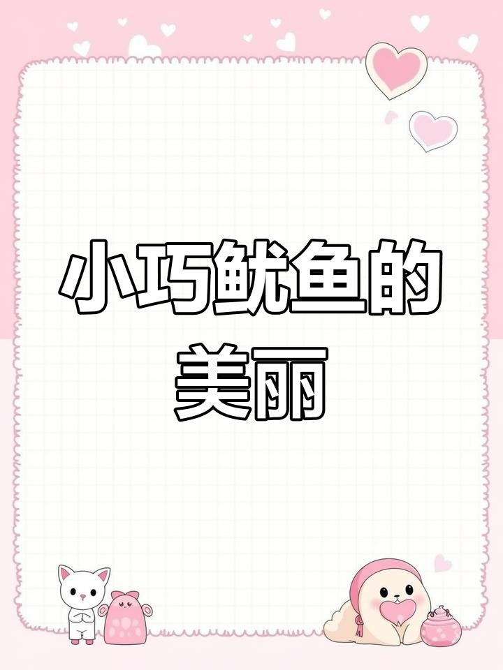 短尾鱿鱼,小巧可爱,红棕色斑点令人惊艳