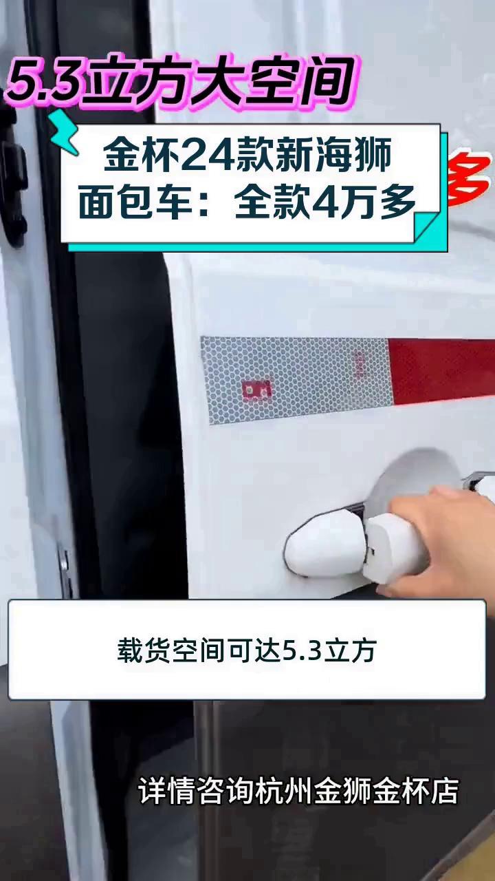 金杯24款新海狮面包车:全款4万多