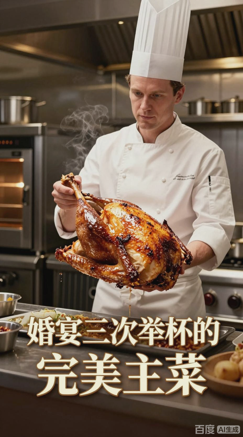 金黄酥脆火鸡腿，婚宴佳肴之选