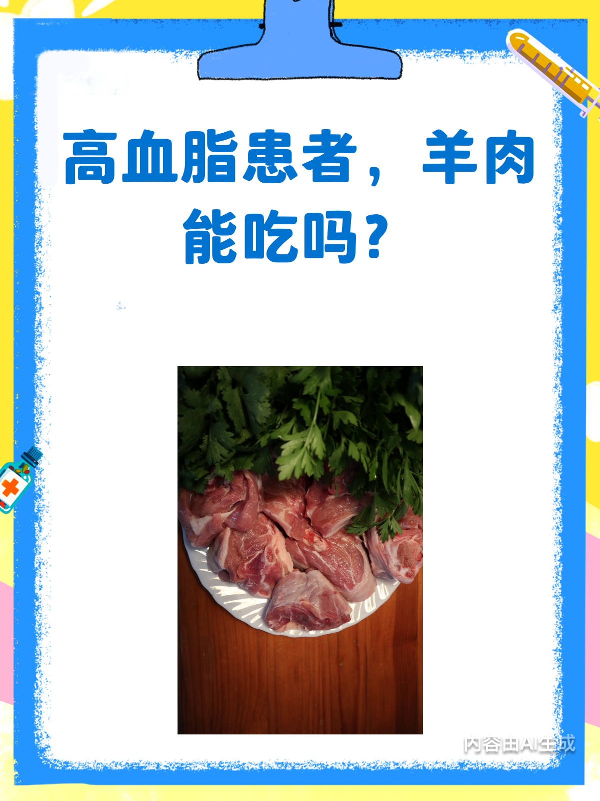 高血脂患者,羊肉到底能不能吃?
