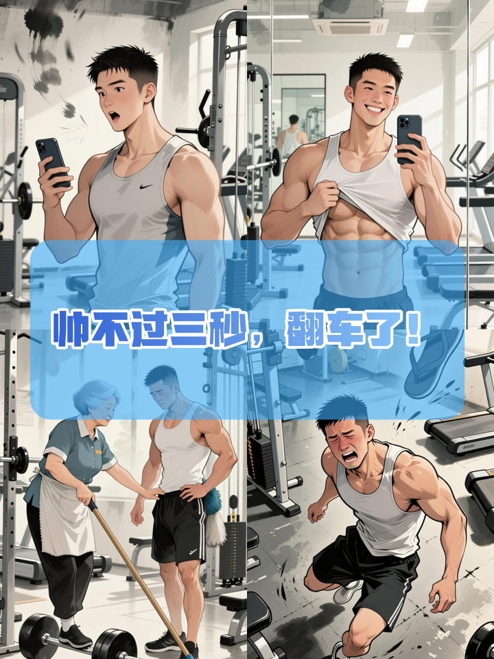 健身教练秀腹肌秒变表情包，结局笑疯全网