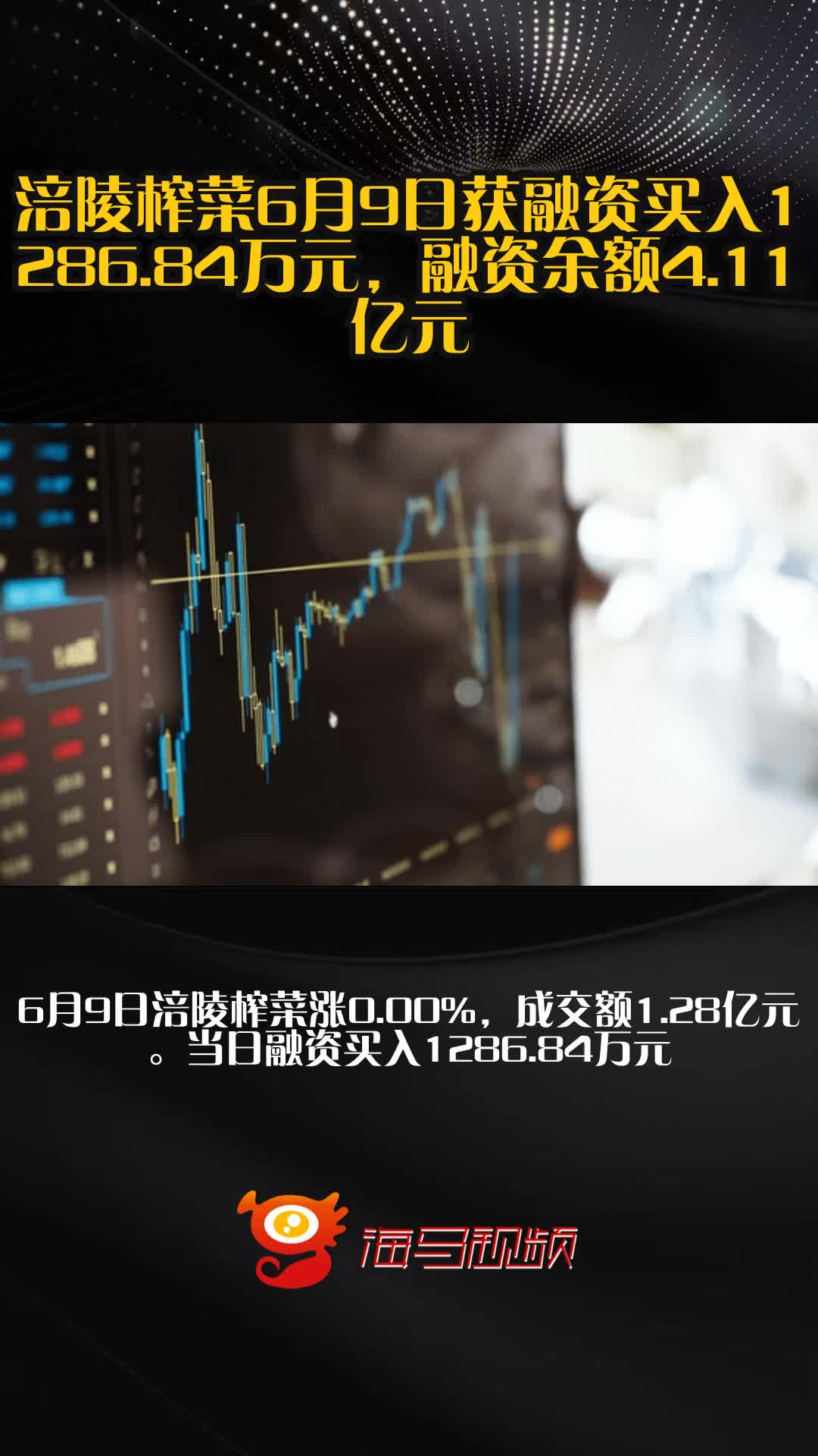 涪陵榨菜6月9日获融资买入1286.84万元,融资余额4.11亿元