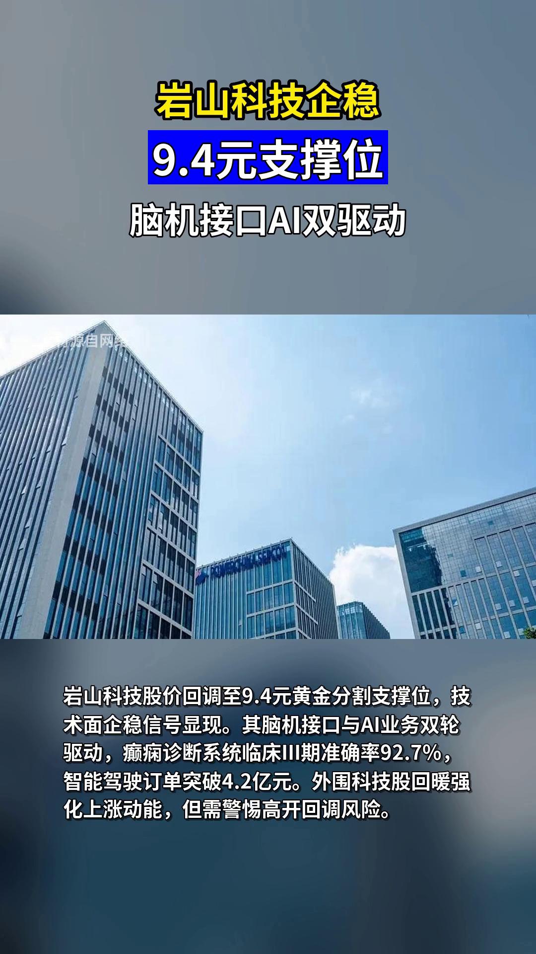 岩山科技9.4元企稳