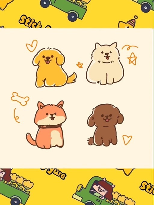 超简单可爱的小狗画法