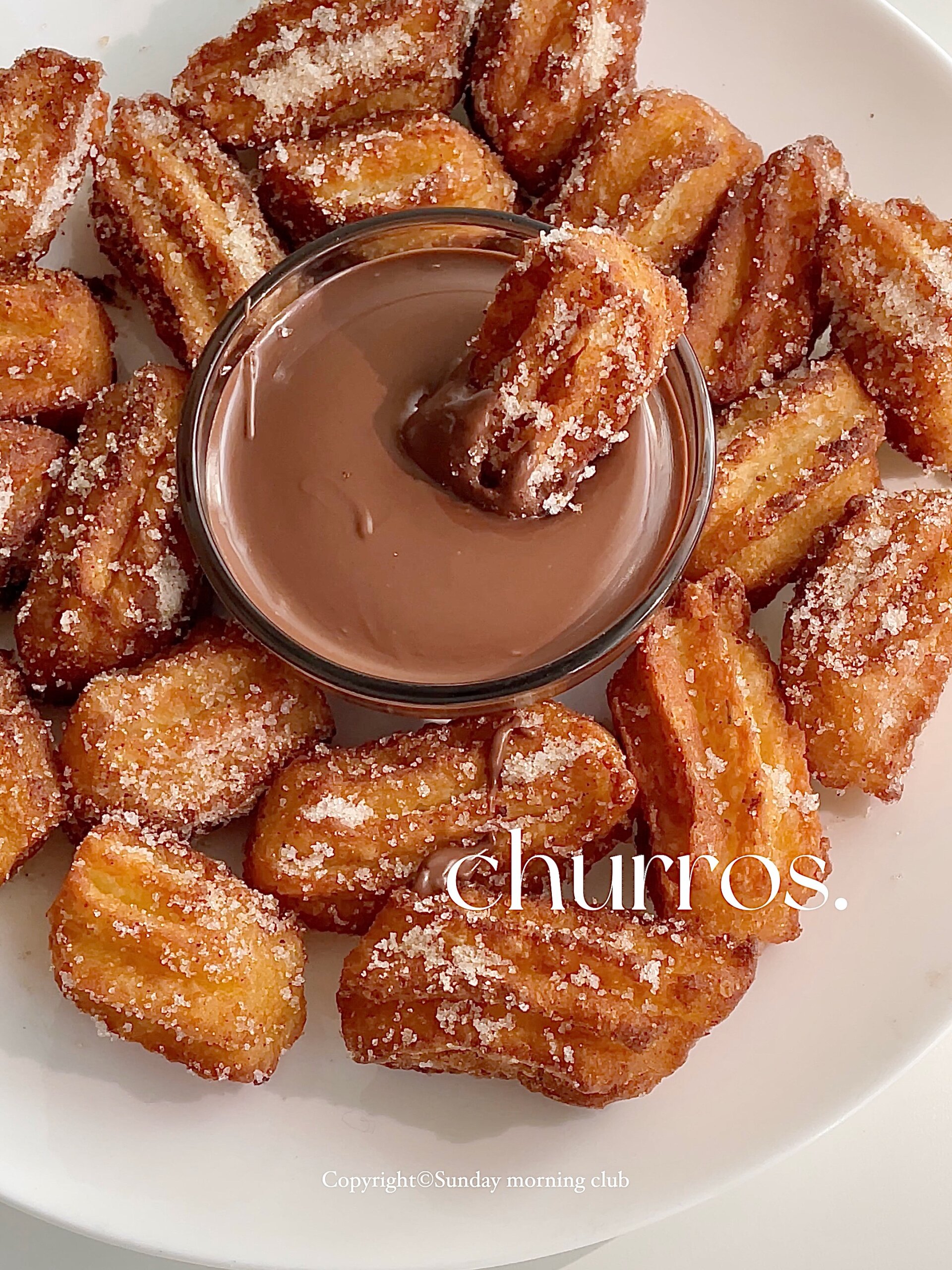 迷你西班牙油条churros 肉桂巧克力吉事果