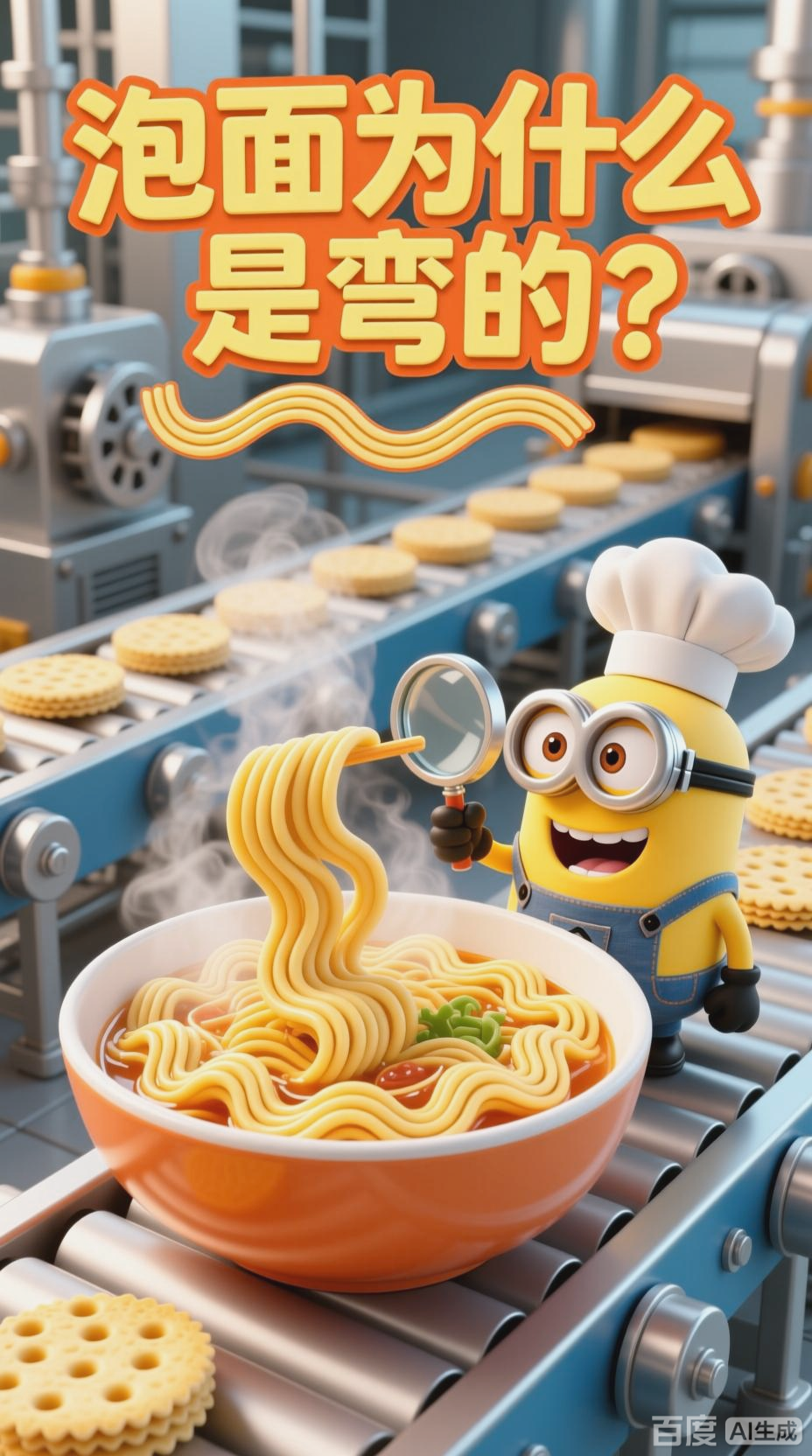 为什么泡面的面饼是弯的?