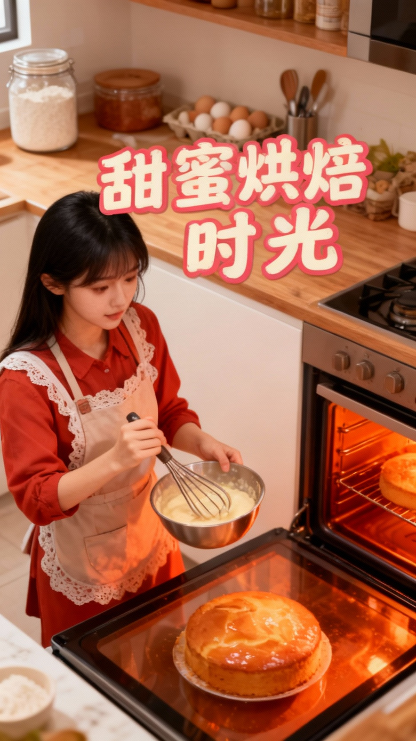 诗瑶厨房做蛋糕，唱响生日歌