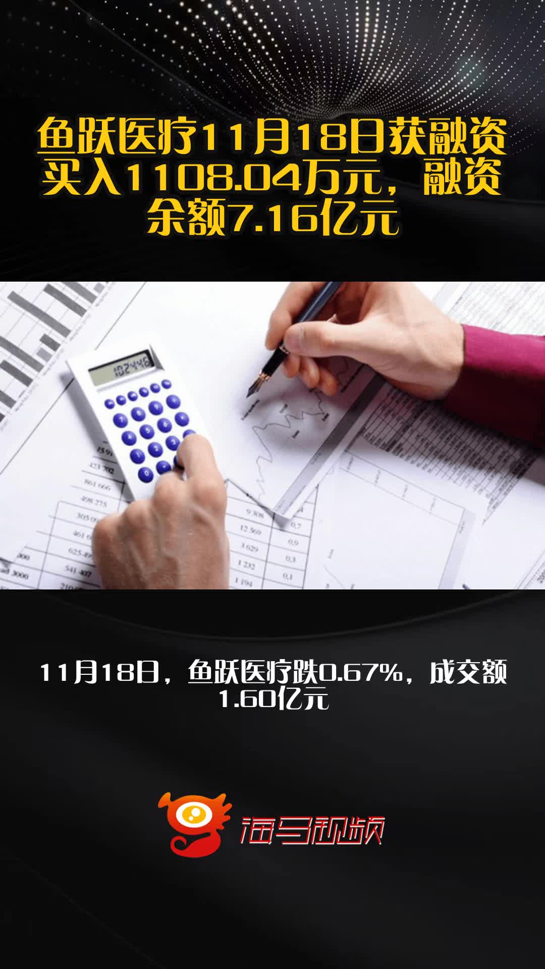 鱼跃医疗11月18日获融资买入1108.04万元，融资余额7.16亿元
