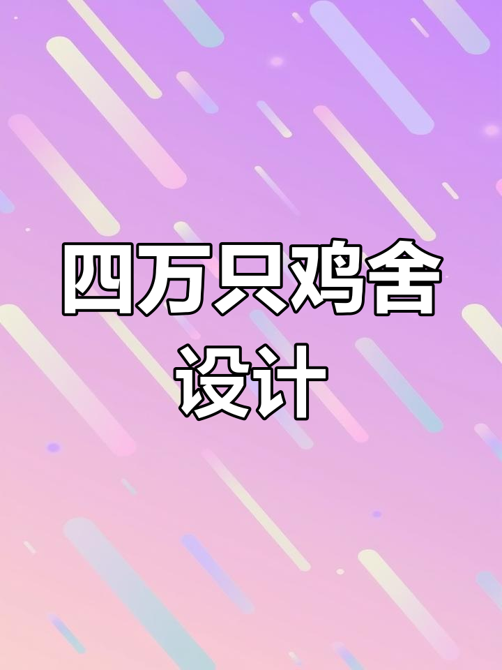 四万只鸡的养殖规划,五层蛋鸡笼全解析