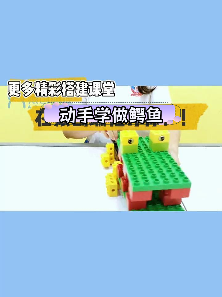 乐高搭建:鳄鱼模型与开合结构