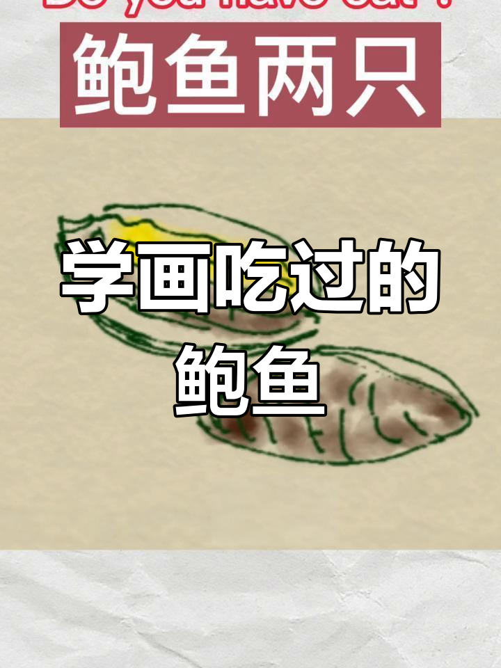 你吃过鲍鱼吗？学英语手绘教程