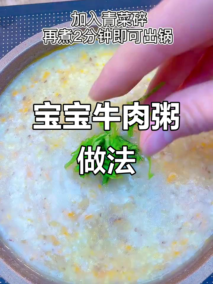 8月宝宝辅食推荐:牛肉粥,营养又美味!