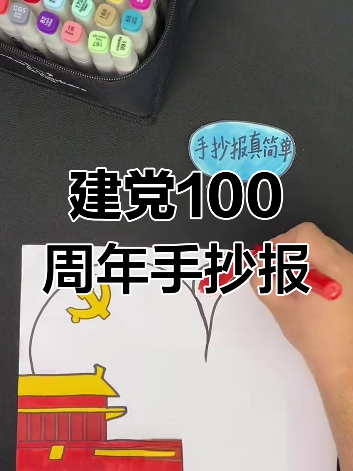 庆祝建党百年,手抄报设计展示