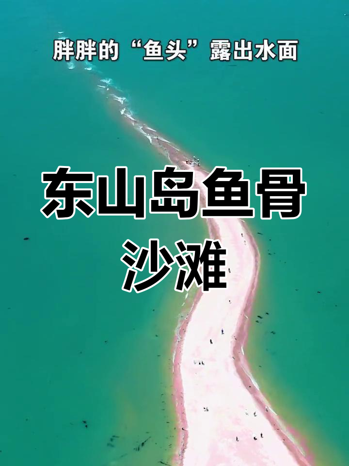 福建东山岛的神秘鱼骨沙洲,退潮后现壮丽景象