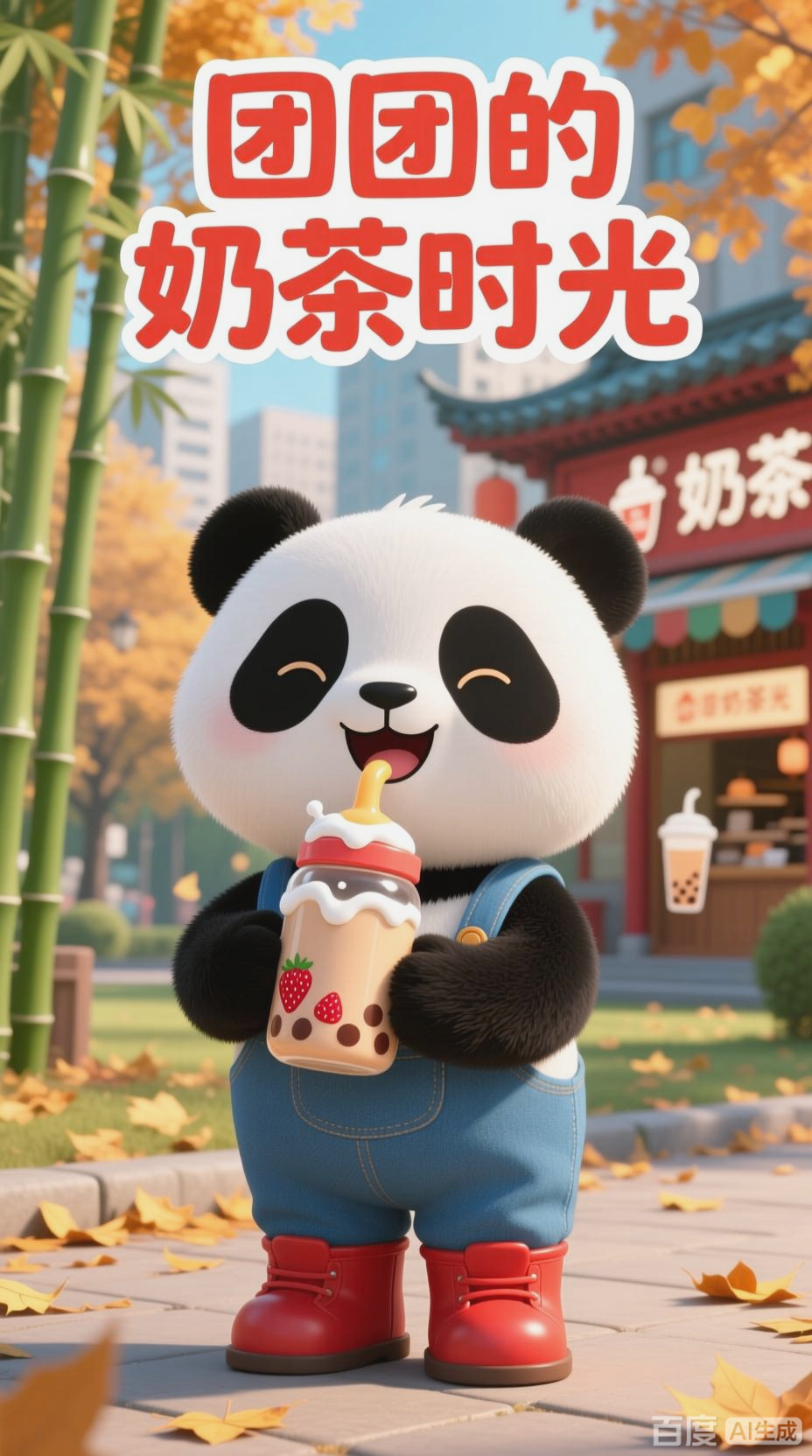 可爱熊猫的奶茶时光