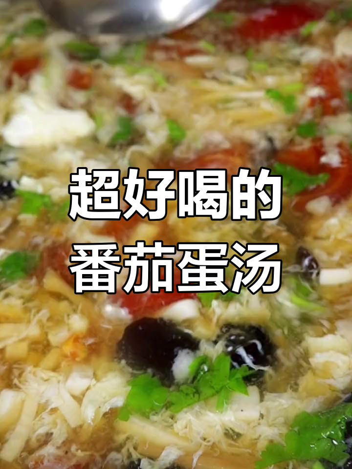 番茄蛋汤这样做,味道无敌!内酯豆腐和木耳搭配绝了