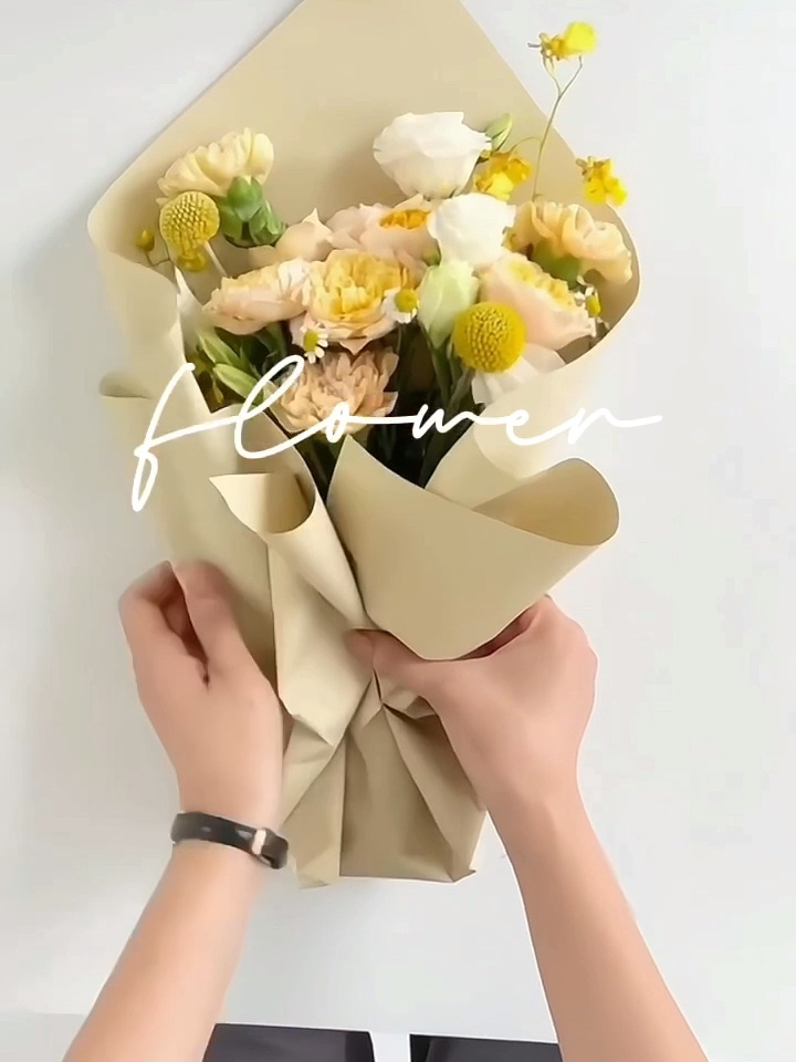 母亲节小花束包装教程