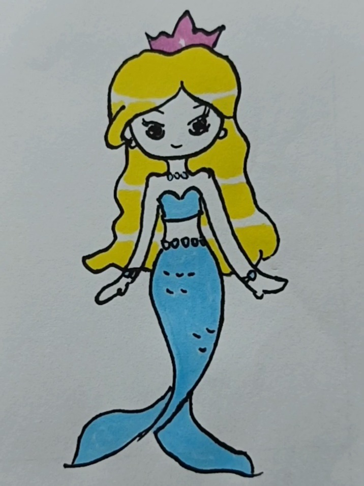 3-10岁幼儿简笔画/美人鱼简笔画