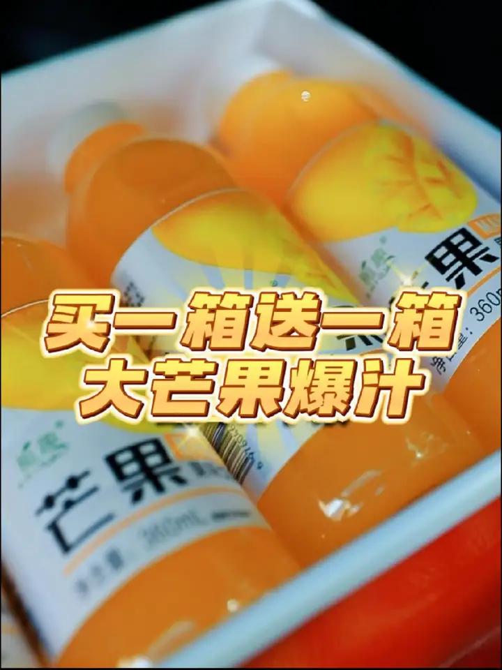 大芒果汁买一箱送一箱!正宗芒果汁360 夏日饮品 性价比
