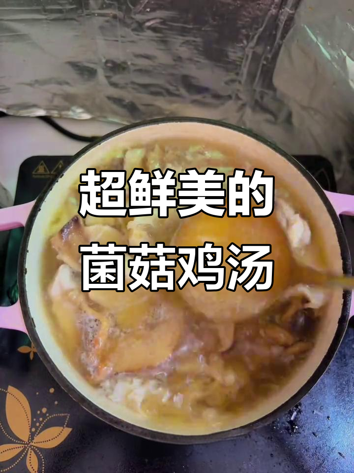 鲜美菌菇鸡汤,三种蘑菇搭配鸡肉炖出完美滋味