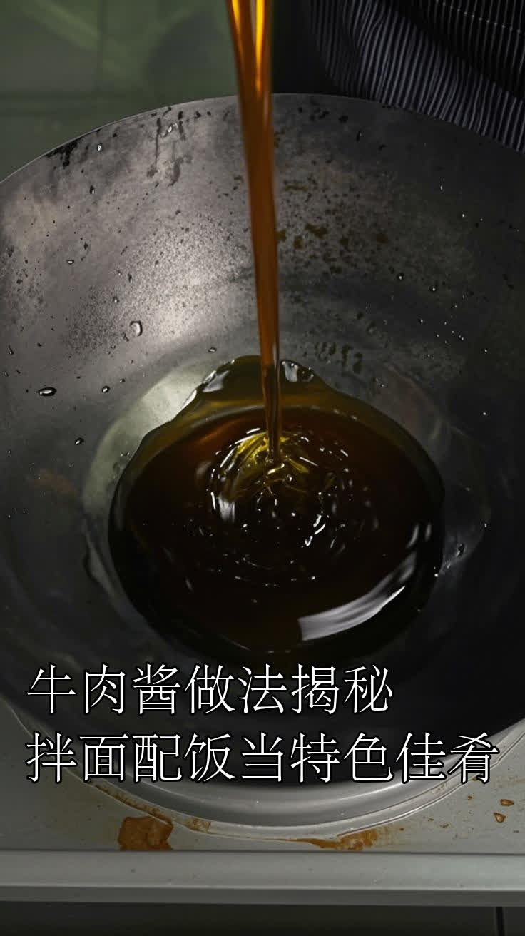 牛肉酱做法揭秘,拌面配饭当特色佳肴