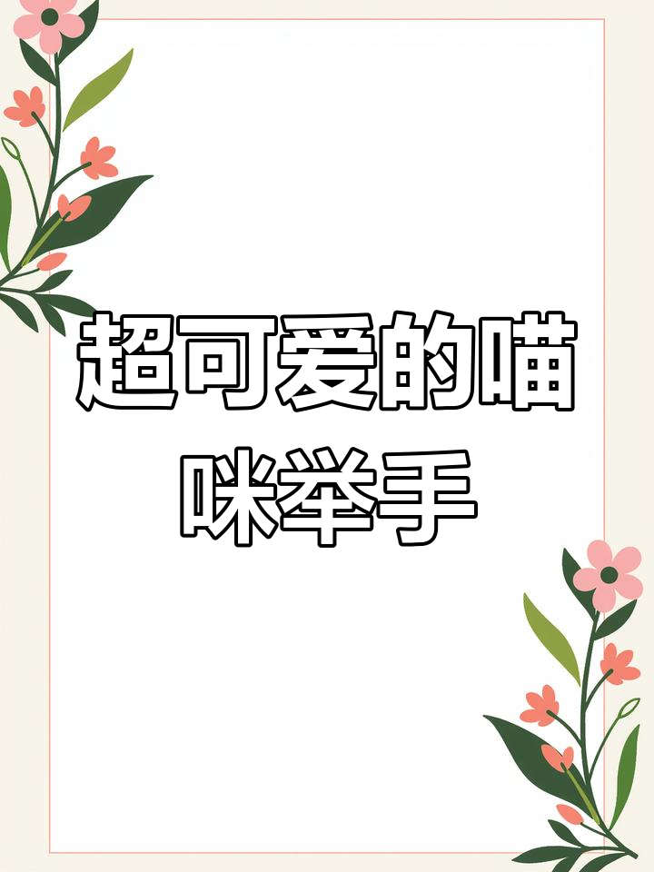 猫咪举手表情包,萌态十足