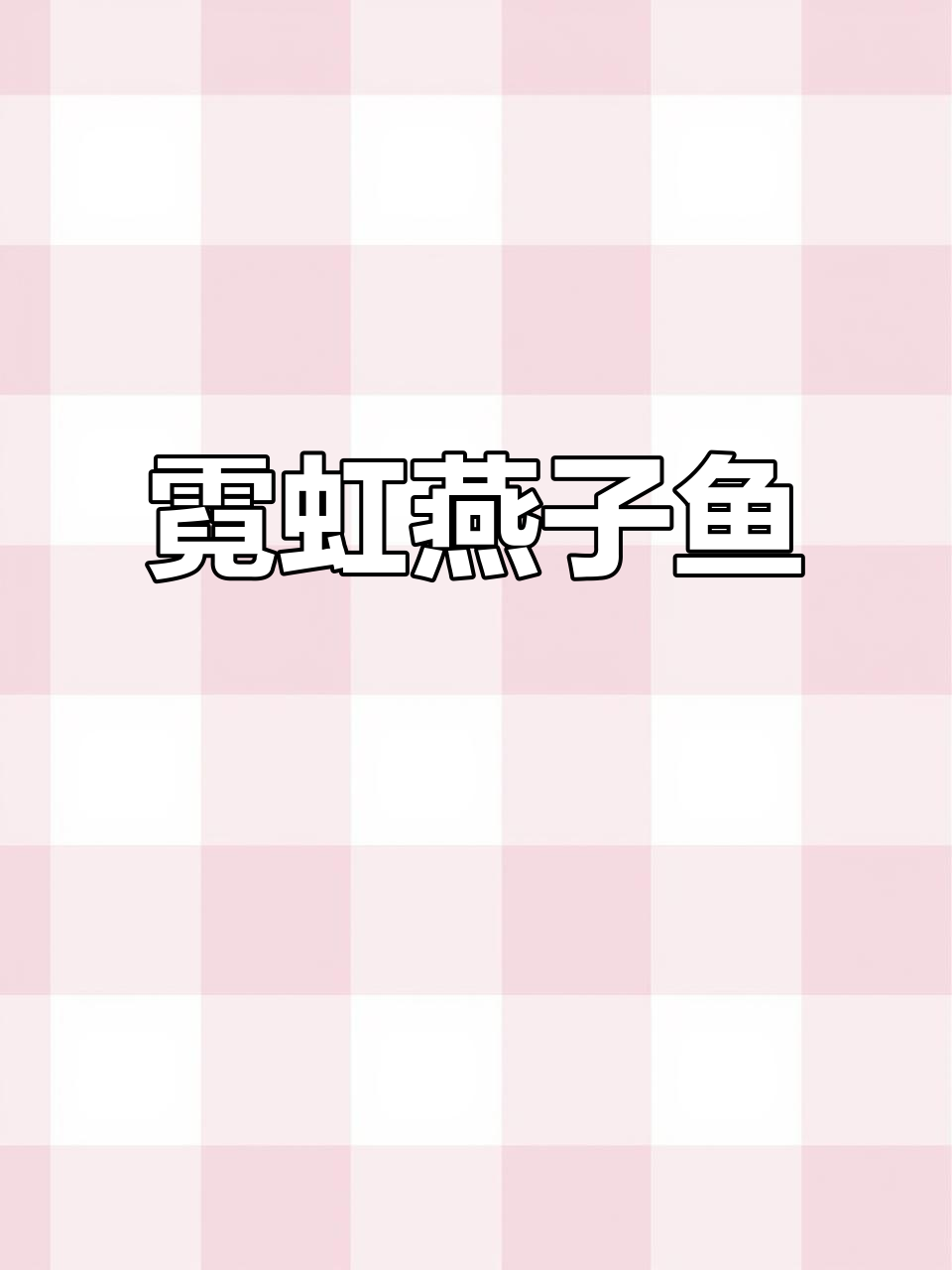 霓虹燕子鱼,尾巴如燕舞动,色彩斑斓,极具观赏性