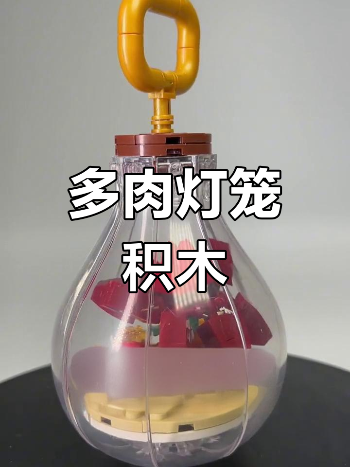 积木拼装变灯泡,创意满分!多肉灯笼超有趣