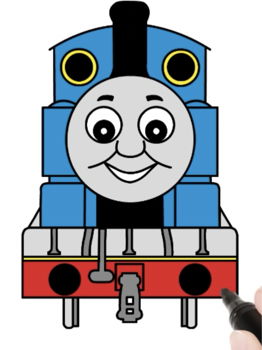 怎样画托马斯绘画小火车简笔画宝宝学画画