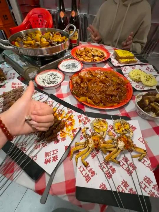 西安会一直去的炭烤烤肉大排档……好好吃!