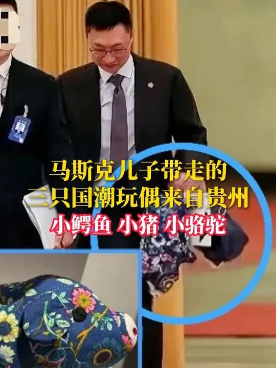 马斯克儿子带走的三只国潮玩偶来自贵州 小鳄鱼 小猪 小骆驼