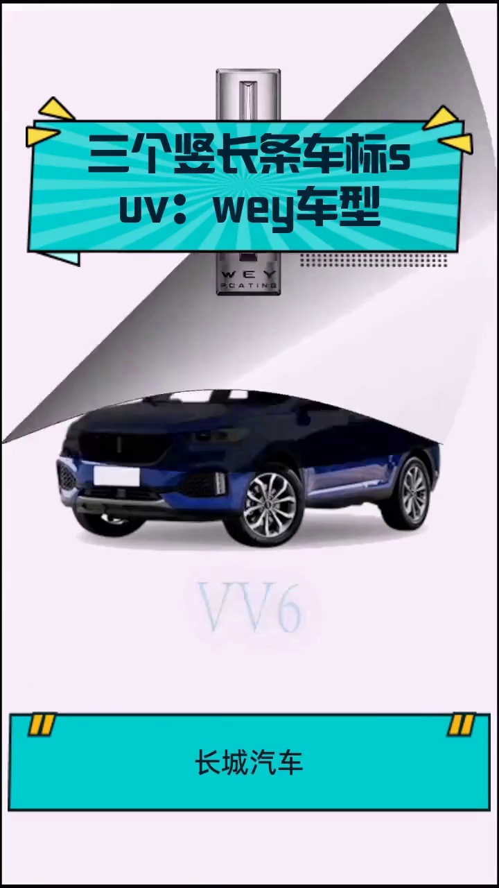 三个竖长条车标suv:wey车型