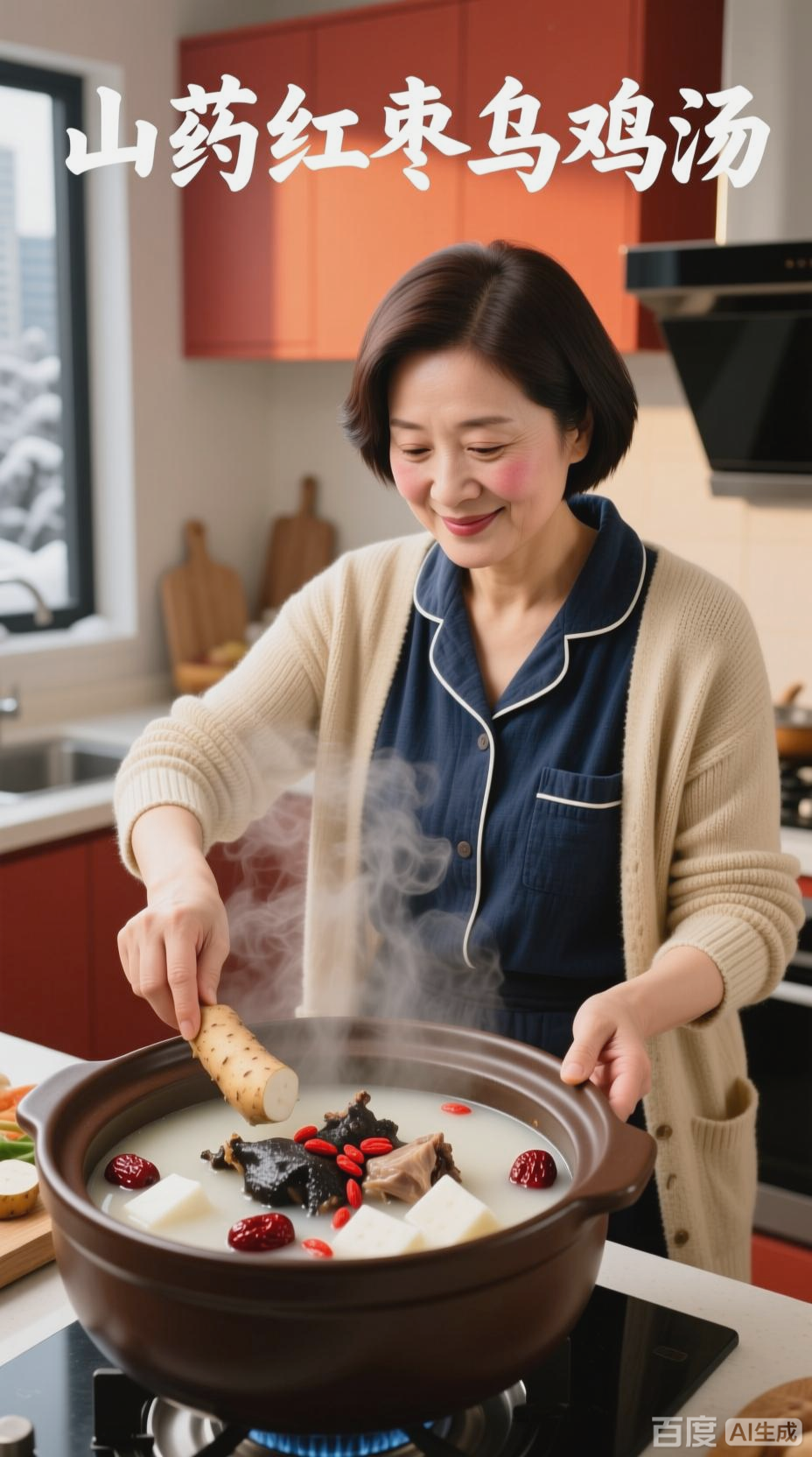 山药红枣乌鸡汤，暖心暖胃第一名