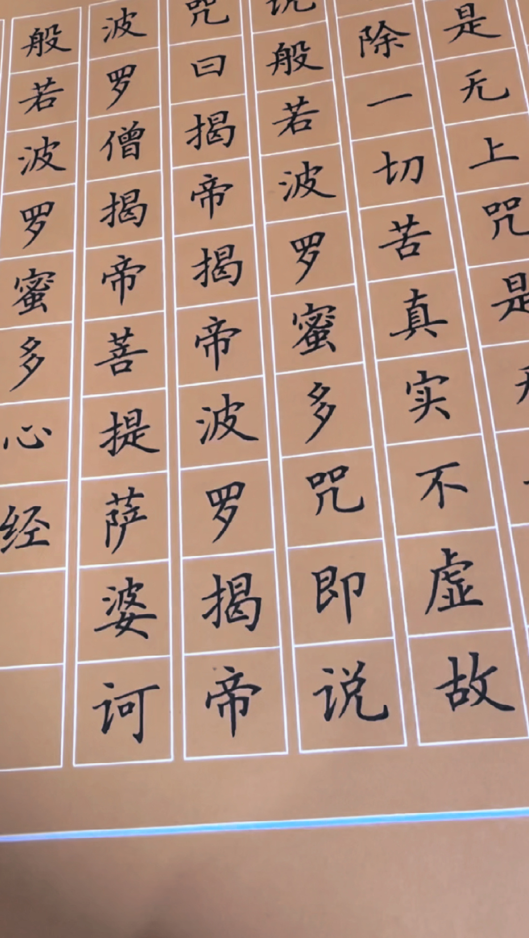 硬笔楷书《心经》