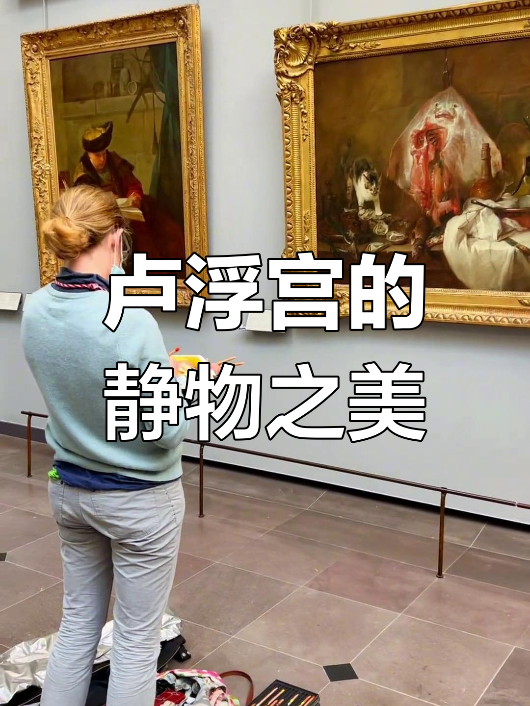 1728年鳐鱼与小猫卢浮宫中的静谧对峙瞬间