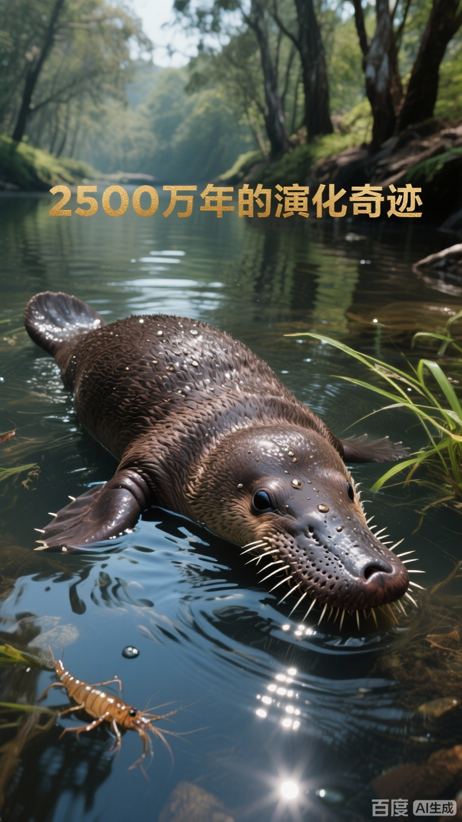 鸭嘴兽:独特的半水栖哺乳动物