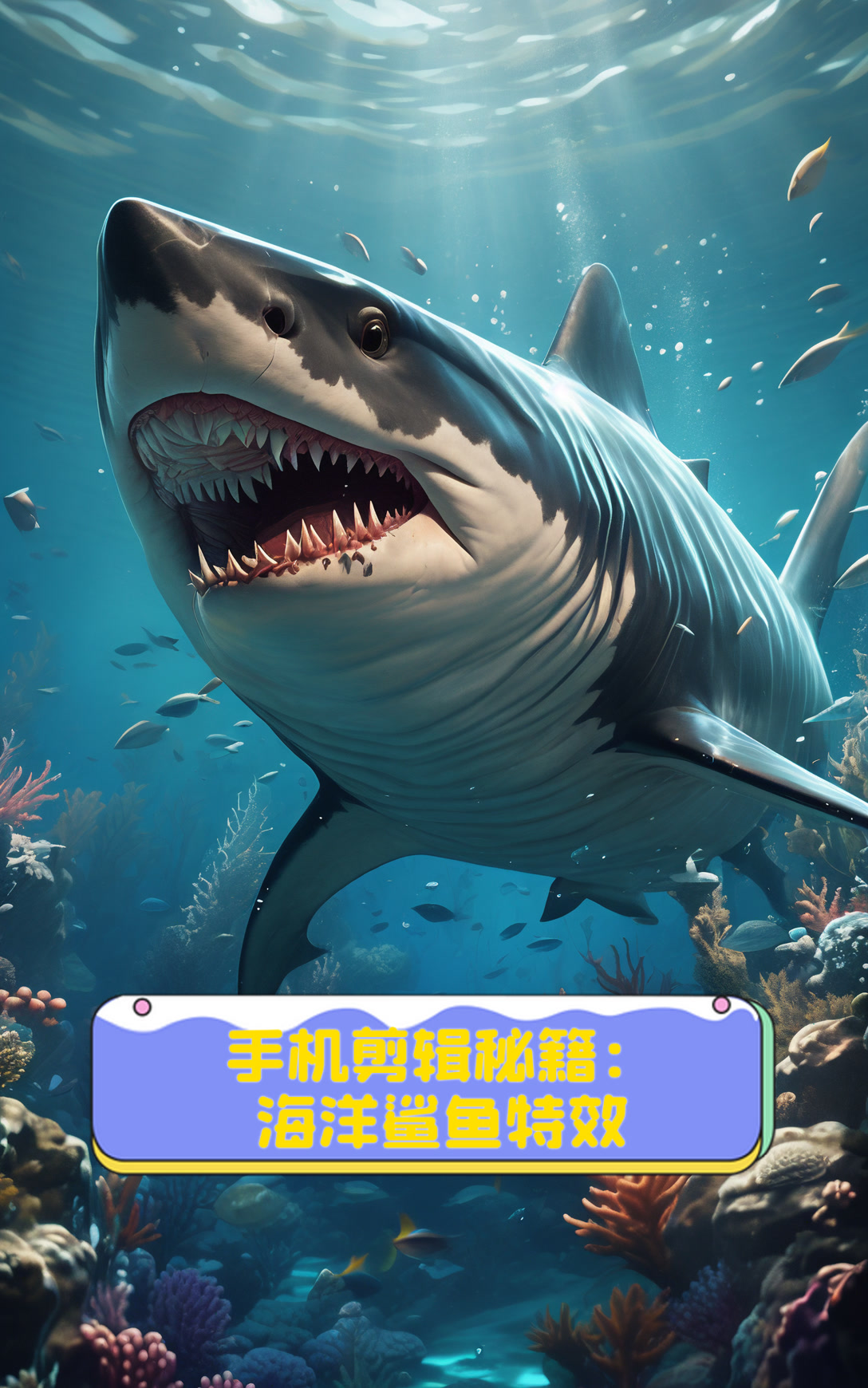 手机剪辑秘籍：海洋鲨鱼特效