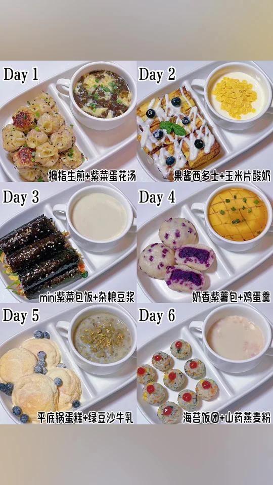 幼儿园小朋友追高早餐|营养搭配一周不重样