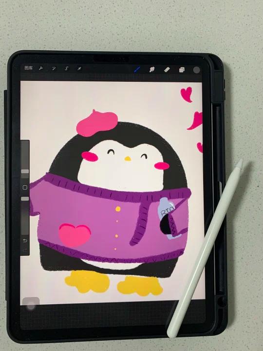Procreate绘画教程|超简单的卡通企鹅教程
