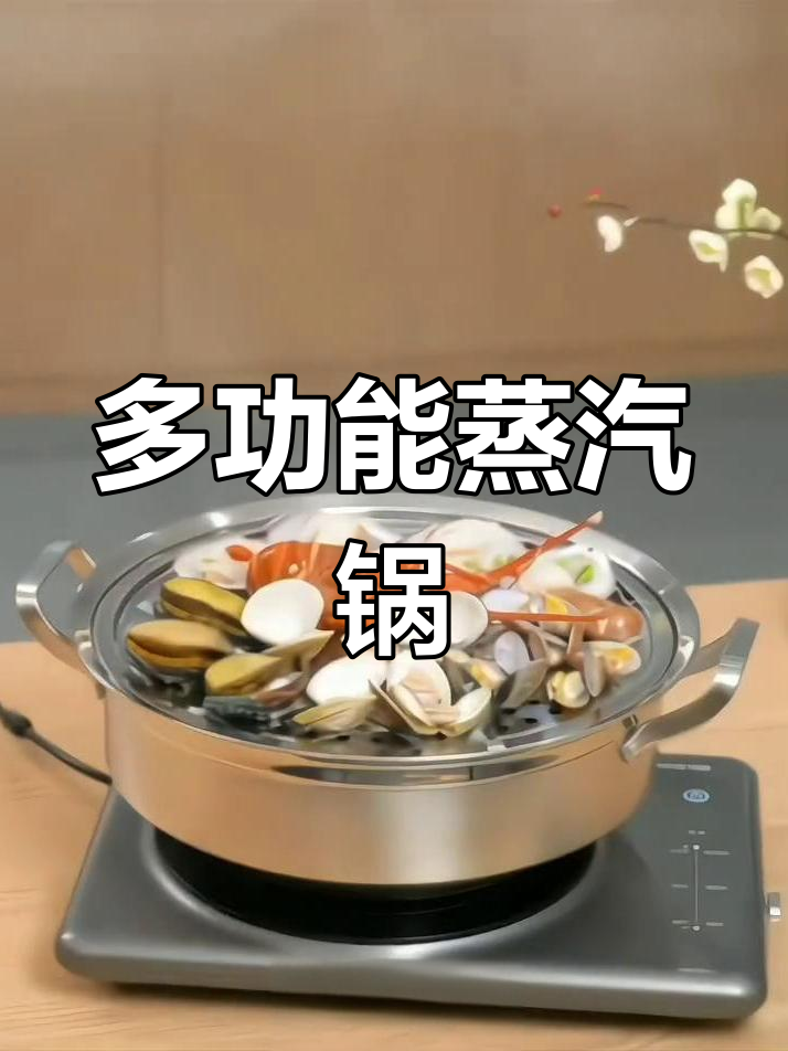 蒸汽火锅,蒸煮两用,大容量家用汤锅,电磁炉适用