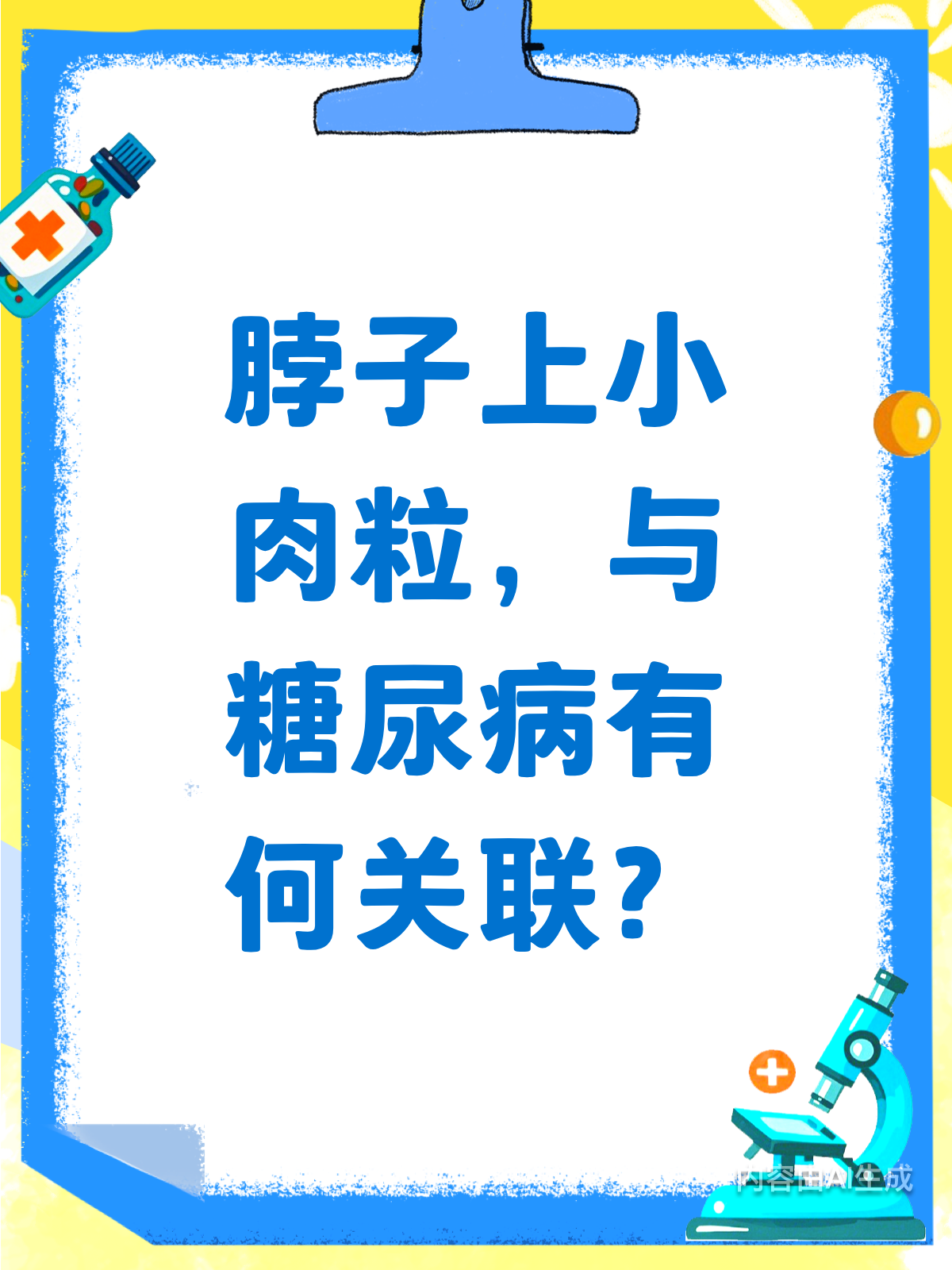 脖子上长小肉粒,是糖尿病的信号吗?