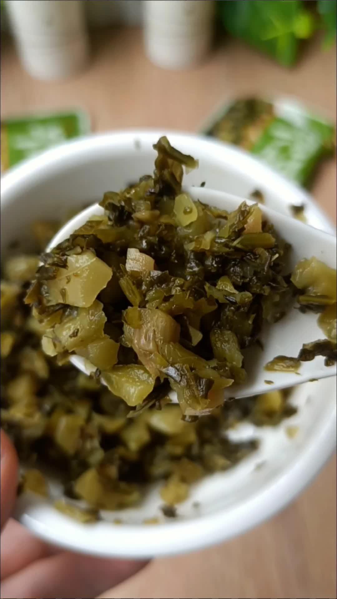 这个桐乡冬菜你们吃过吗?下饭f嘎嘎香,煮面条吃也不错 冬菜 下饭神器 乡村味道