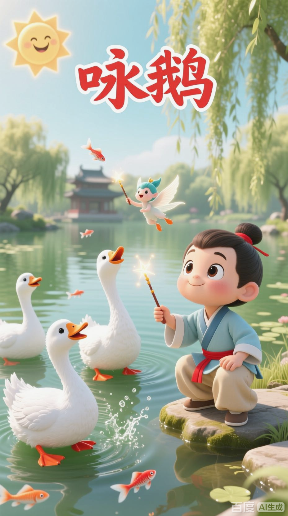 小学生必背古诗《咏鹅》赏析