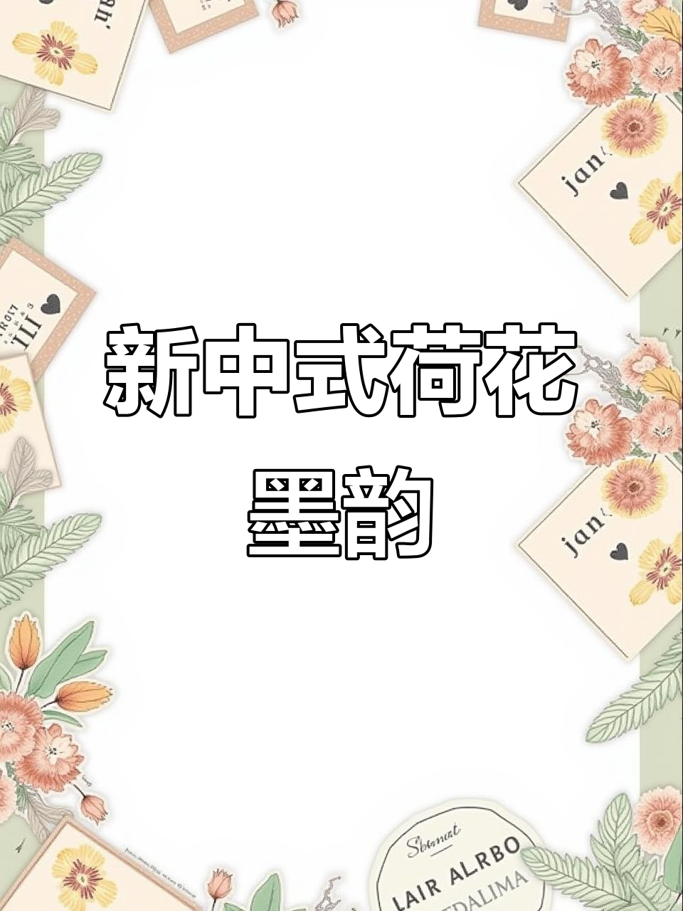 荷花金鱼写意画,新中式装裱打造传统与现代完美结合